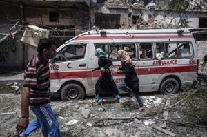Gaza-bombed-ambulance-July-22-2014